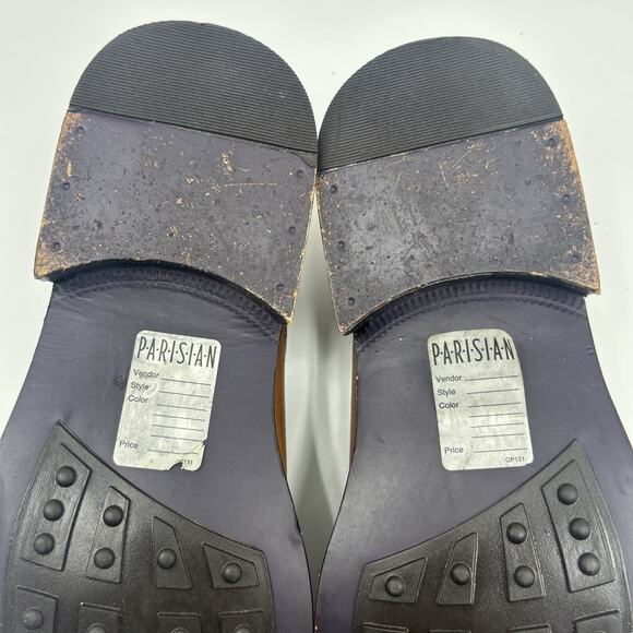 VINTAGE KENNETH COLE LEATHER UPPERS SIZE 13 TAN DERBY MADE IN ITALY BLOCK HEEL main image 7